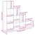 Pregrada/regal za knjige 4 razina hrast 131,5x29x131,5cm drveni
