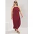 Trendyol Curve Ženska haljina Tbbss25Ah00006, Bordo