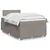 Vidaxl Box spring postelja z vzmetnico taupe 120x200 cm blago