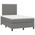 vidaXL Box spring postelja z vzmetnico temno siva 120x190 cm blago
