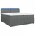 vidaXL Postelja boxspring z vzmetnico Temno siva 200 x 200 cm Blago