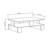 Wallity Klub sto Mansu 80x27,5x50cm Hrast