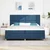 LED Box Spring Krevet s madracem Plava 200 x 200 cm tkanina