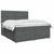 vidaXL Postelja boxspring z vzmetnico Temno siva 160 x 200 cm Blago