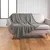 Siva odeja iz flisa 125x150 cm Curly Wooly – douceur dintérieur