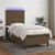 Vidaxl Box spring postelja z vzmetnico LED temno rjava 80x200 cm blago