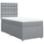 Box spring postelja z vzmetnico svetlo siva 80x200 cm blago