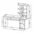 Hanah Home Nora Right radni sto 160 × 157,8 × 60 cm, bela / atlantski bor