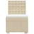 Vidaxl Box spring postelja z vzmetnico krem 90x200 cm blago