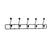 Čiviluk coat rack Grevinge 5+5 hooks black ( 3600528 )