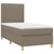 Vidaxl Box spring postelja z vzmetnico taupe 80x200 cm blago