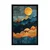 Plakat abstraktna modro zlata narava - 30x45 silver