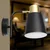 Zidna lampa 1xE27/20W/230V crna/zlatna
