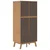 Vidaxl Garderobna omara OLDEN belo rjava 76,5x53x172 cm trdna borovina