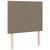 Greatstore Box spring postelja z vzmetnico taupe 90x200 cm blago