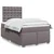 Vidaxl Box spring postelja z vzmetnico siva 120x200 cm umetno usnje