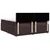 Vidaxl Box spring postelja z vzmetnico temno rjav 200x200 cm blago