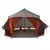 Tipi šator s krovom Siva i narančasta 508 x 470 x 300 cm taft