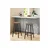Hanah Home Barski set sto i stolice Mola Set 100, 100x90x40 cm, Antracit