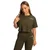 GymBeam Women‘s Limitless Cropped T-Shirt Espresso