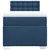vidaXL Box spring postelja z vzmetnico modra 90x200 cm blago