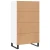 Visoka komoda bijela 60x36x110 cm od konstruiranog drva