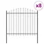 Vrtna Ograda 8 pcs Siva 170 x 190 cm Čelik s prahom premazan