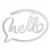 Znak neon hello 30x21 cm