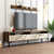 HANAH HOME Set za dnevnu sobu Istanbul Walnut White Marble