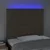 Vidaxl vidaXL Vzglavje postelje z LED zaslonom, sivo-rjavo, 100x5x118/128 cm, blago