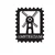 Wallity Zidna dekoracija Amsterdam Stamp, Crna