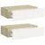 Zidne police s ladicom 2 kom hrast i bijele 40x23,5x10 cm MDF