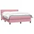 Vidaxl Box spring postelja z vzmetnico roza 160x210 cm žamet