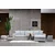 Atelier del Sofa Ugaona garnitura Loop 15 95x85x332cm Svetlosiva