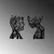 Opviq Zidna dekoracija Tree Man And Woman-325, 27x43cm 28x38cm 1.5 mm, Crna