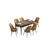 Hanah Home Set Trpezarijski sto i 6 stolica Han, Oker-braon