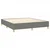 Vidaxl Box spring postelja z vzmetnico LED temno siva 180x200 cm blago