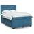 vidaXL vidaXL Box spring postelja z vzmetnico modra 140x190 cm žamet, (21306266)