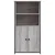 Visoka komoda siva boja hrasta 62x36x121,5 cm konstruirano drvo
