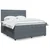 Vidaxl Box spring postelja z vzmetnico temno siva 200x200 cm žamet
