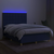 Vidaxl Box spring postelja z vzmetnico LED modra 140x200 cm blago