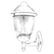 Opviq Spoljna zidna lampa BAP-68210-BSY, 43 cm, IP65, E27, 40W, Crna