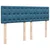 Vidaxl Box spring postelja z vzmetnico modra 140x190 cm žamet