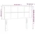 Vidaxl LED posteljno vzglavje modro 93x16x78/88 cm blago