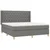 Vidaxl Box spring postelja z vzmetnico temno siva 160x200 cm blago