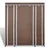 Vidaxl Garderobna omara iz blaga s predelki 45x150x176 cm rjava
