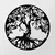 Wallity Zidna dekoracija Tree, 60x60 cm, 1.2mm, Crna