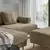 UPPAKRA Modularna sofa trosed, s lenjivcem, levo sa stoličicom/Johanneshov smeđebež