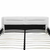Postelja z vzmetnico 180x200 cm umetno usnje bele in črne barve