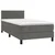 vidaXL Box spring postelja z vzmetnico LED temno siva 80x200 cm žamet